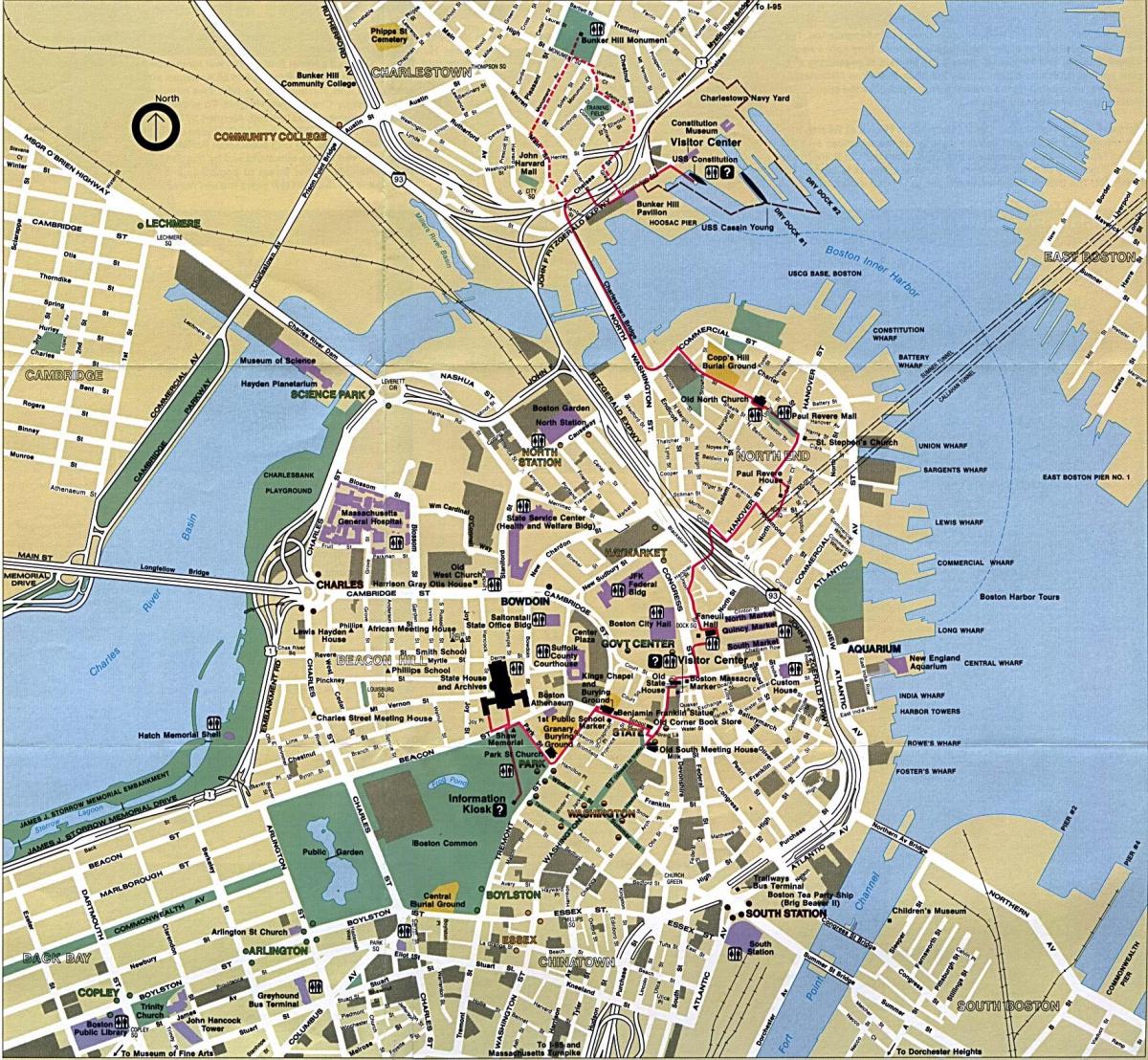 Boston linna kaart