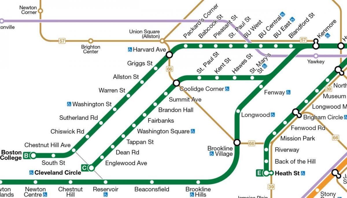 MBTA roheline joon kaardil