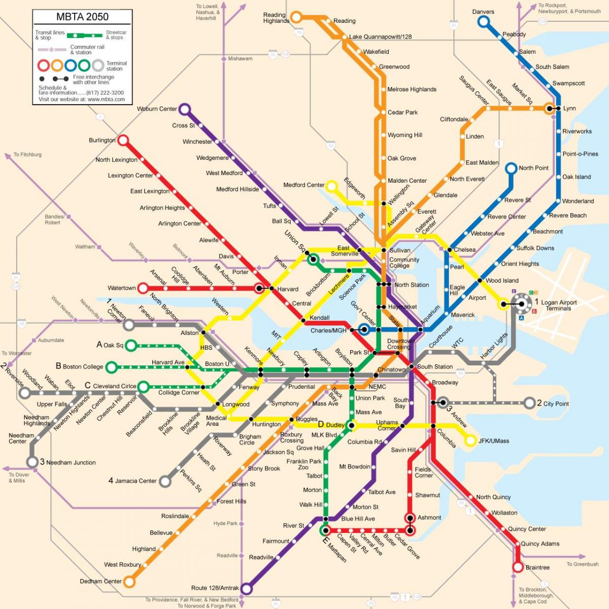 Boston ühistransport kaart