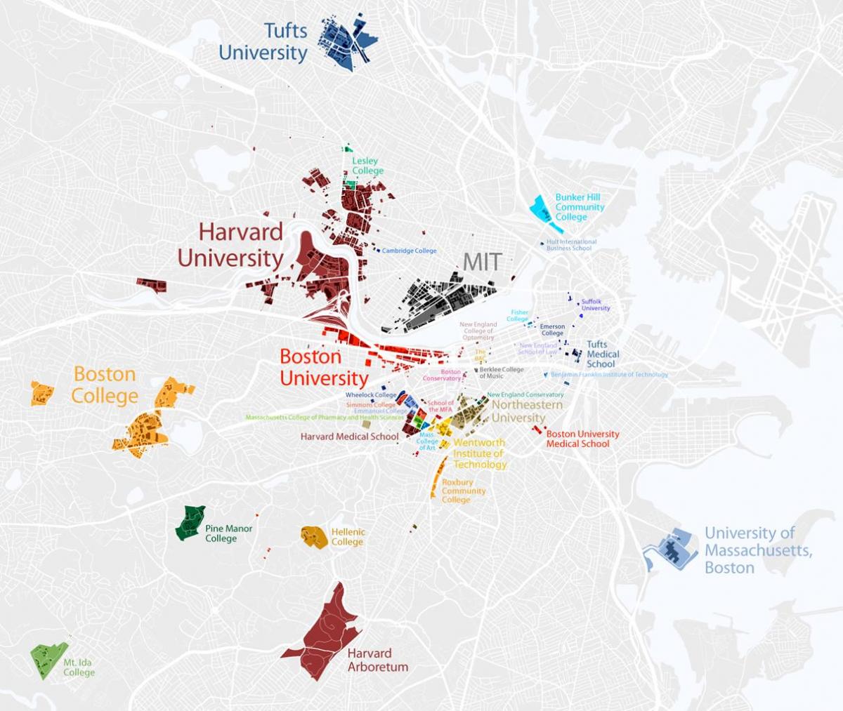 kaart Boston university