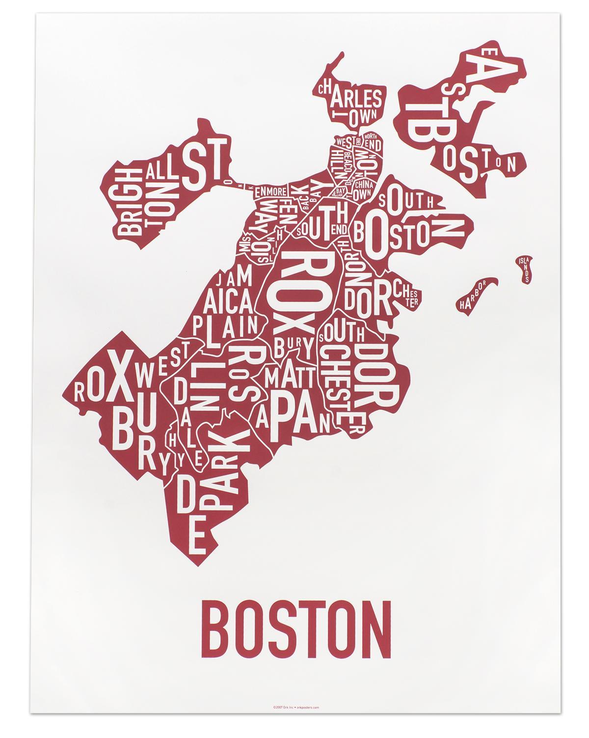 linna Boston kaart