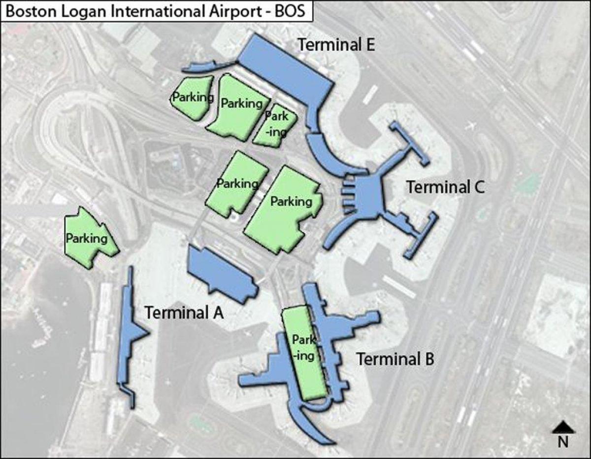 kaart Logan airport terminal c