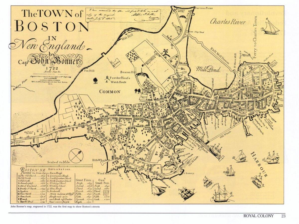 vana kaart Boston