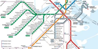 Kaart Bostoni metroos