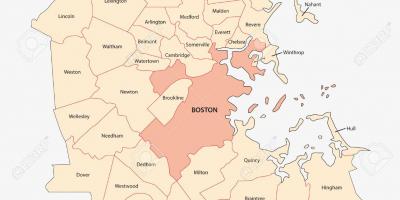 Kaart Boston ala