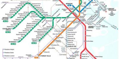 MBTA Boston kaart