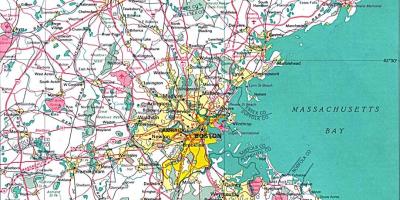 Kaart on suurem Boston ala