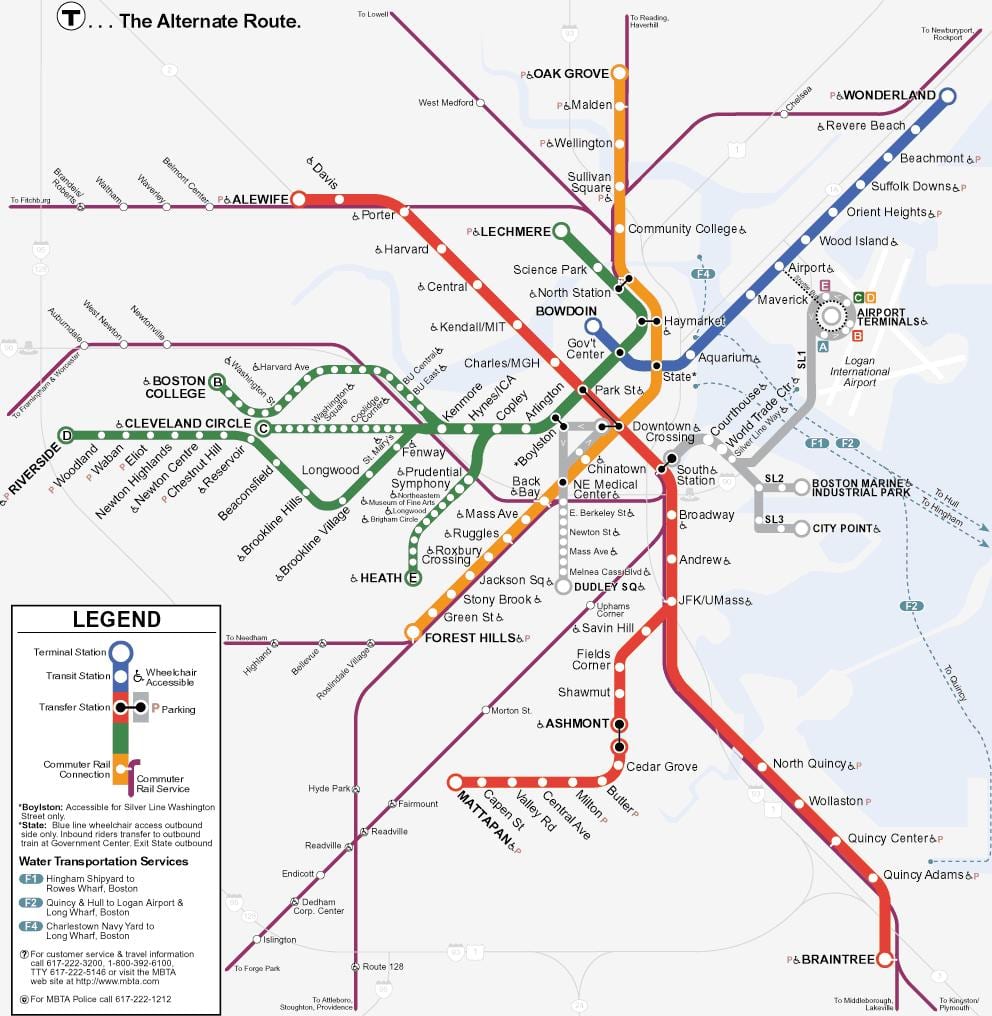 oranž joon Boston kaart