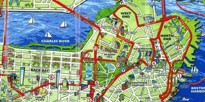Tourist map Boston