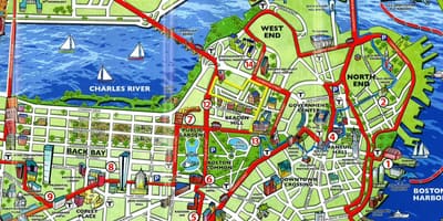 Kaart Boston vaatamisväärsused