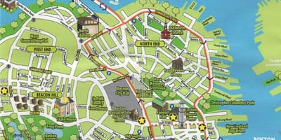 Kaart Boston vaatamisväärsused