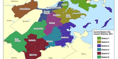 Kaart Bostoni äärelinnas